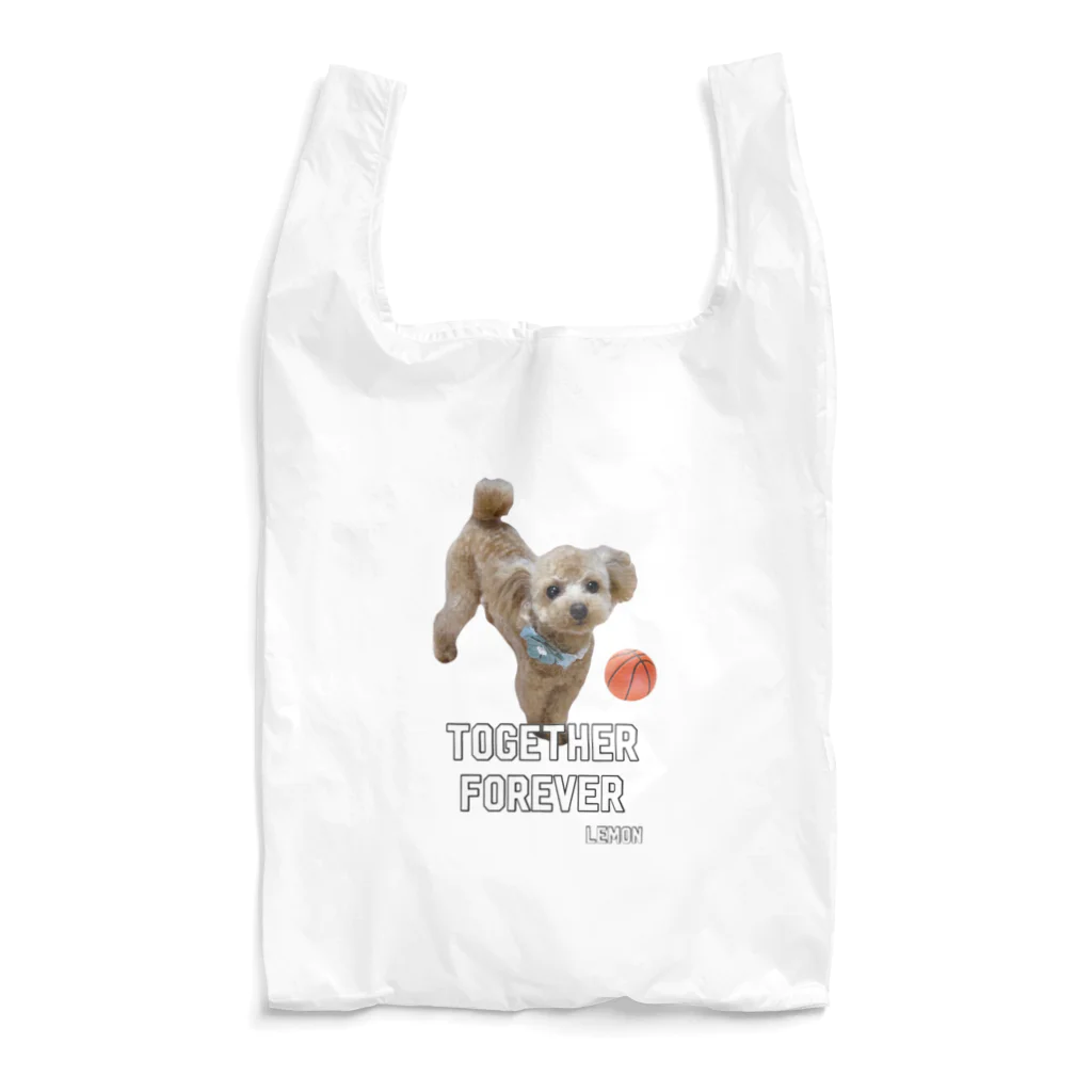 ラブリーピンクのバスケットボールとレモン君 Reusable Bag