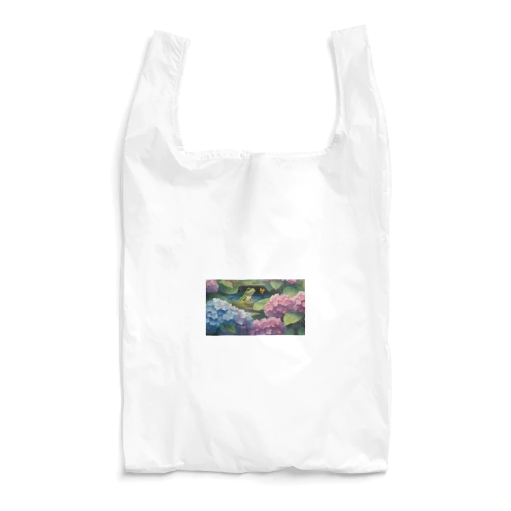 waffulのアジサイとカエル Reusable Bag