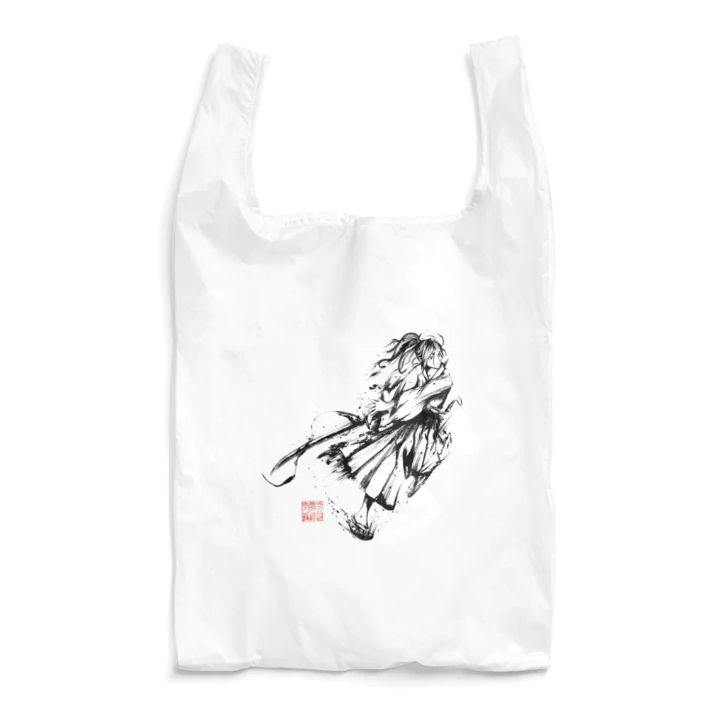 chicodeza by suzuriの墨絵の侍 Reusable Bag