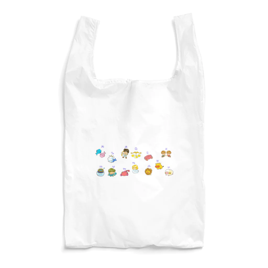 もふもふ堂のギリシャ神話好きへ！、かわいい１２（１３）星座のデザイン Reusable Bag