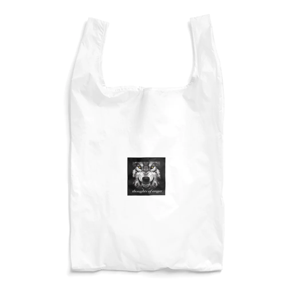 ogamiairiの怒りが囁く、かっこいい狼🐺 Reusable Bag