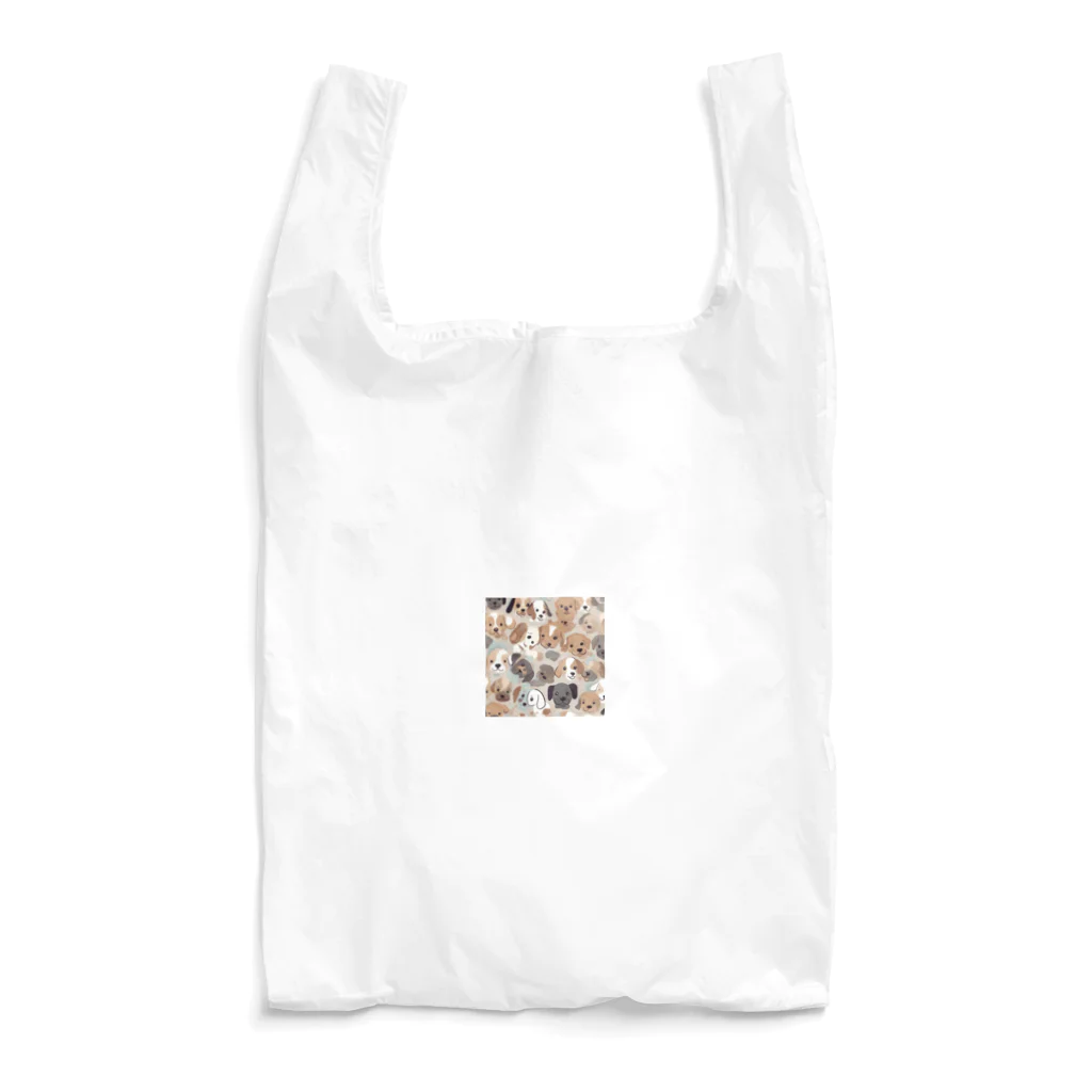動物すきすきショップのかわいい子犬達のイラストグッズ Reusable Bag