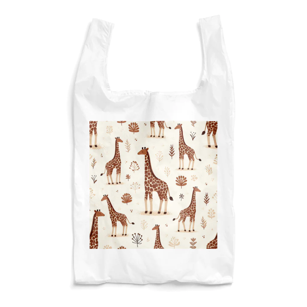 ブルーアイズのジラフもりもり Reusable Bag