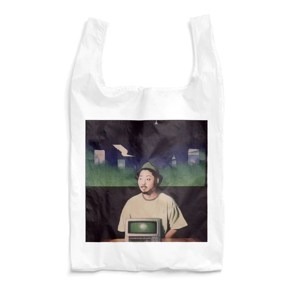 Vintage Hi-Tecのcomputer lover rapper Reusable Bag