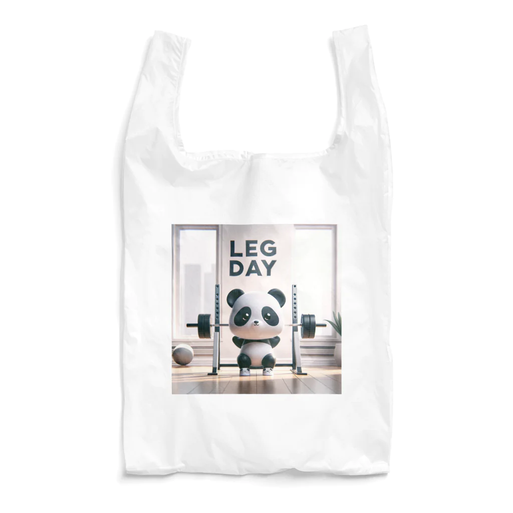 サウナマッチョの筋トレパンダ　Leg Day Reusable Bag