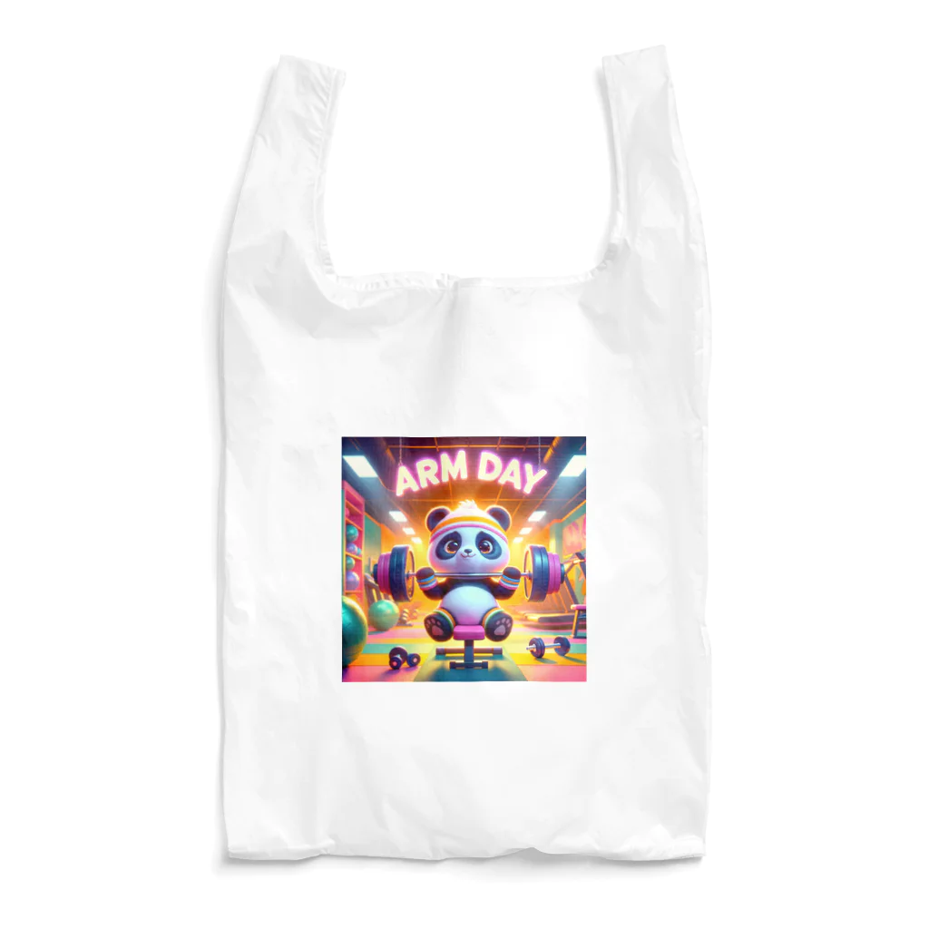 サウナマッチョの筋トレパンダ　arm day Reusable Bag