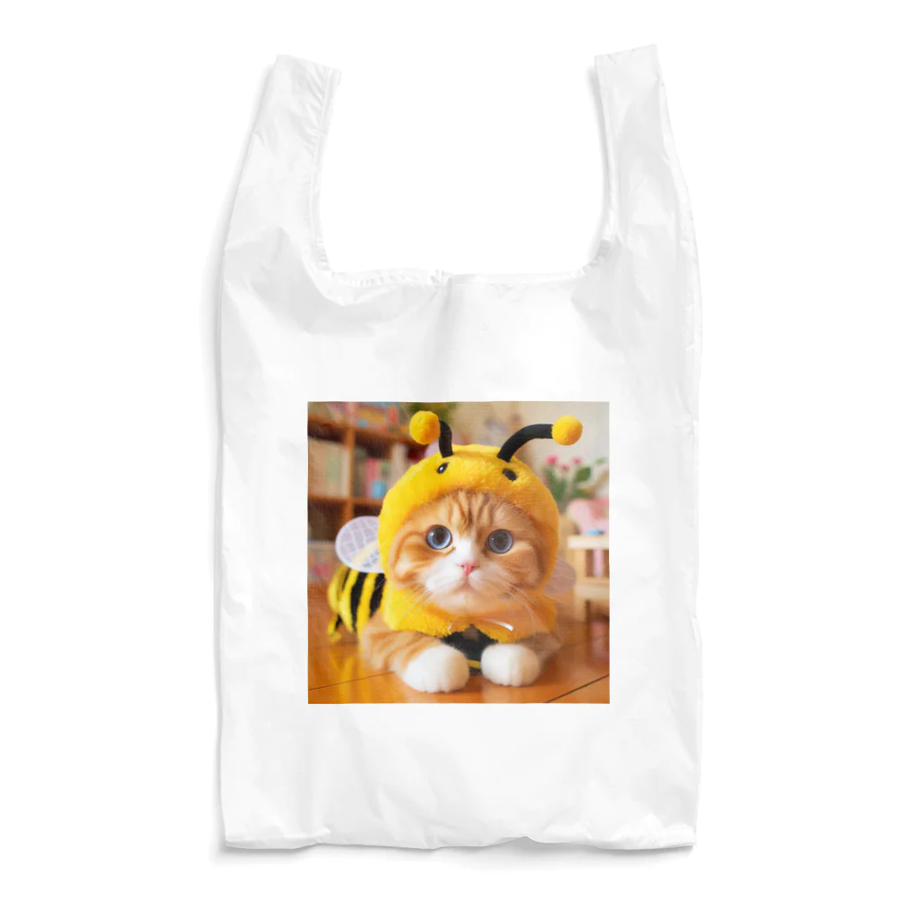 終わらない夢🌈のミツバチ🐝のコスプレをした🐱にゃんこ🐾 エコバッグ