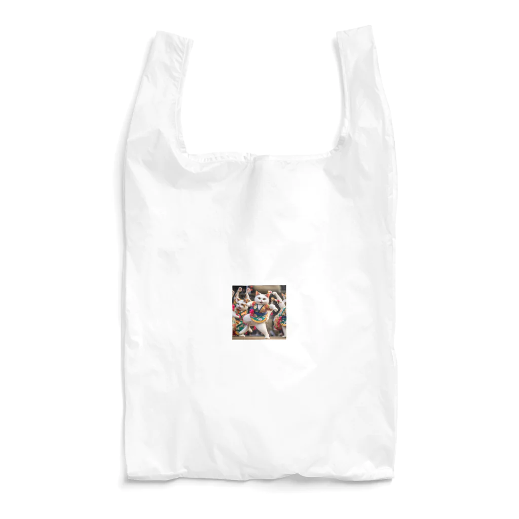 だんのんのよさこい祭りで踊る猫達 Reusable Bag