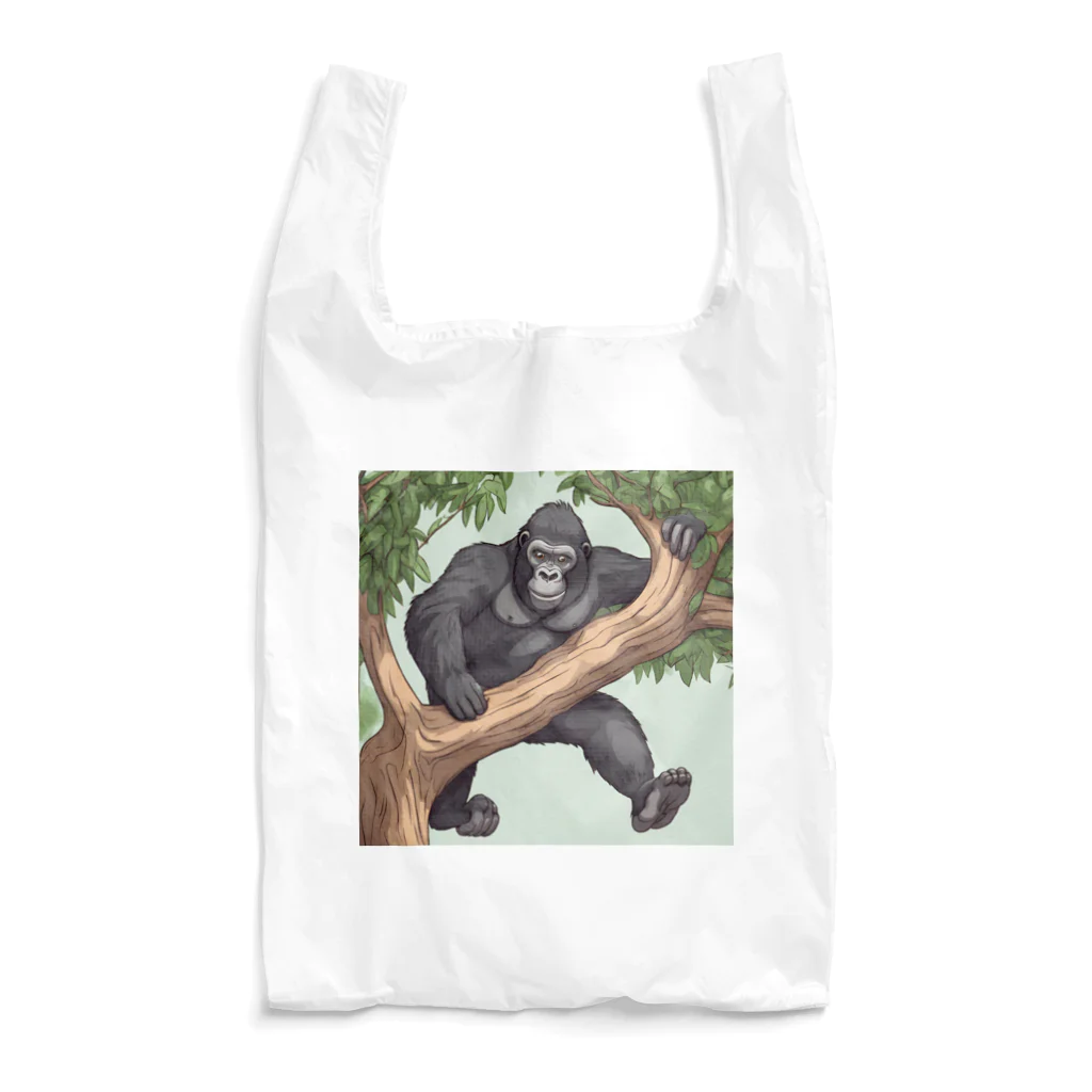 namuhatimanの木を登っているゴリラ Reusable Bag