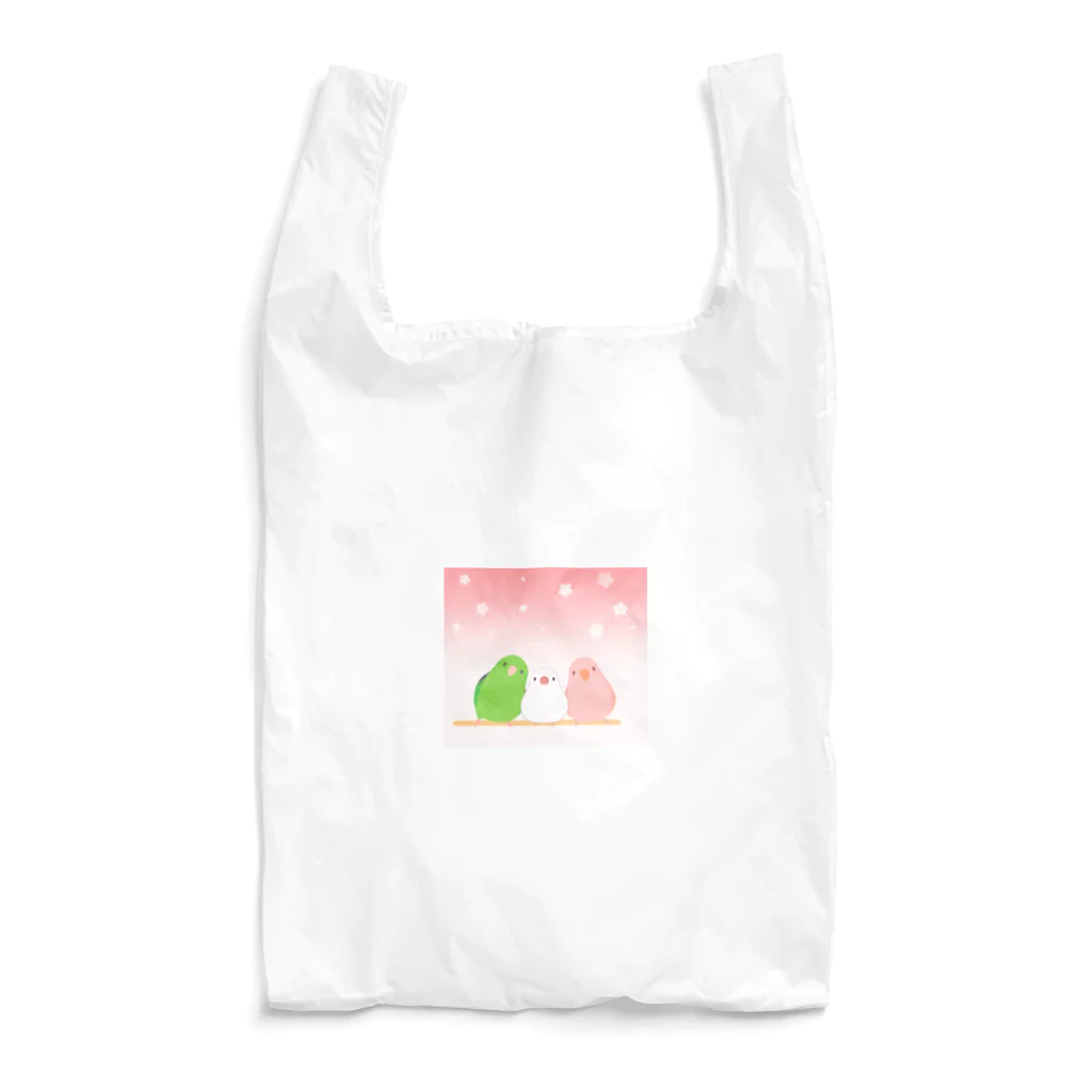 ぽっぽこ本舗の三色インコ Reusable Bag