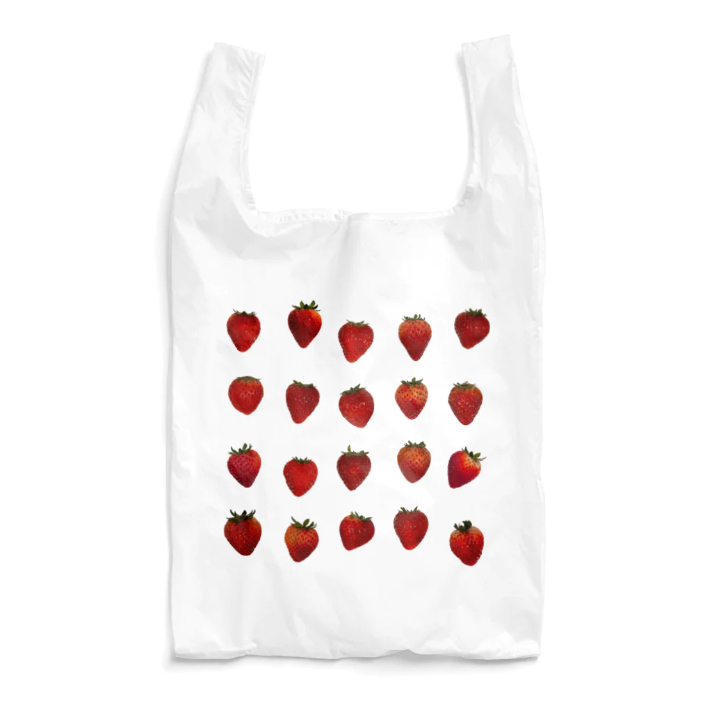 24_Redpink  visual calendarのいちご 20 strawberries Reusable Bag