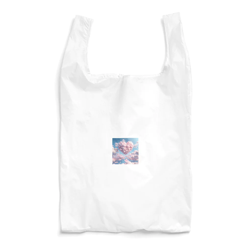 ツキノシタ/ tukinoshitaの空にハートの雲2 Reusable Bag