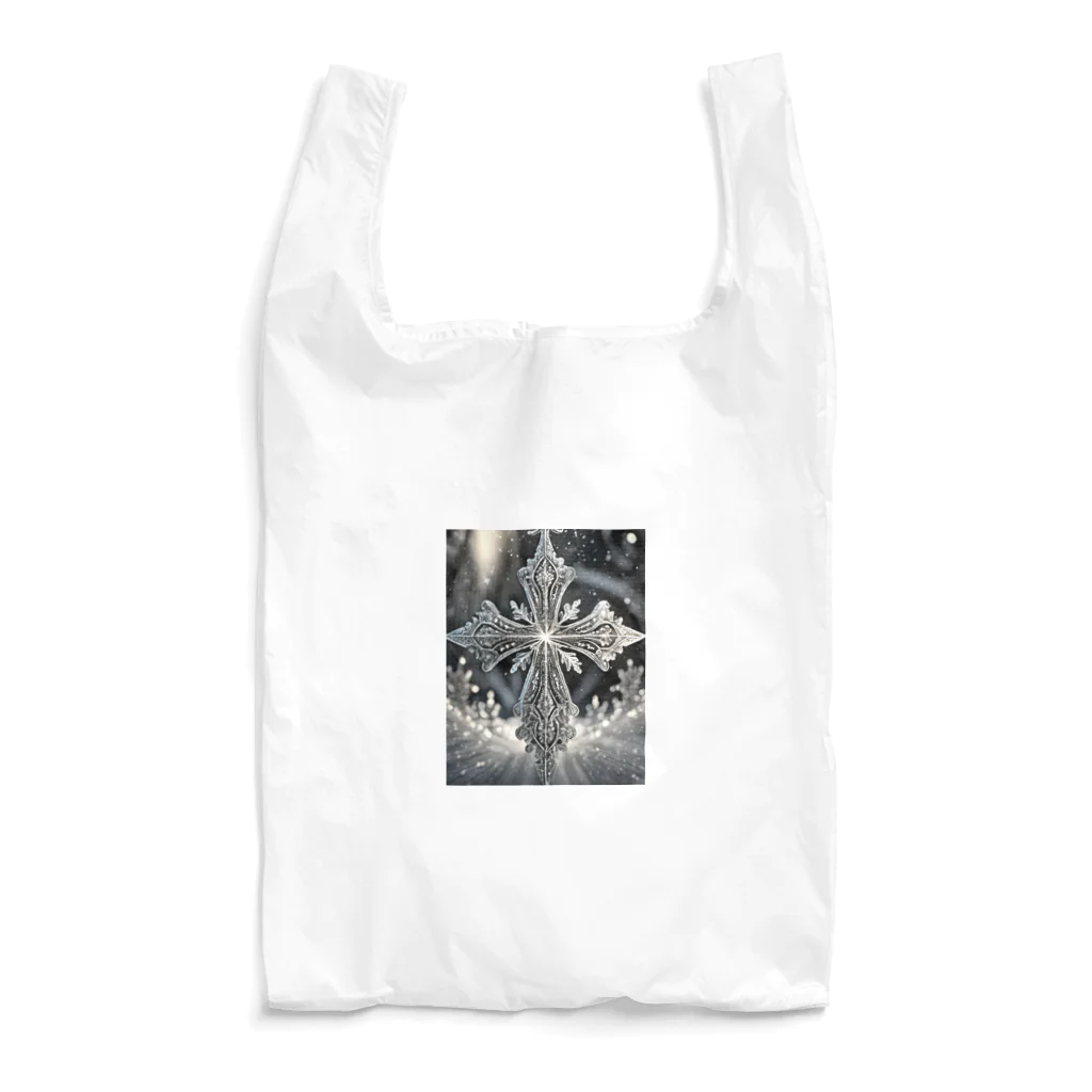 Colorful Canvasの光る黒い十字架 Reusable Bag