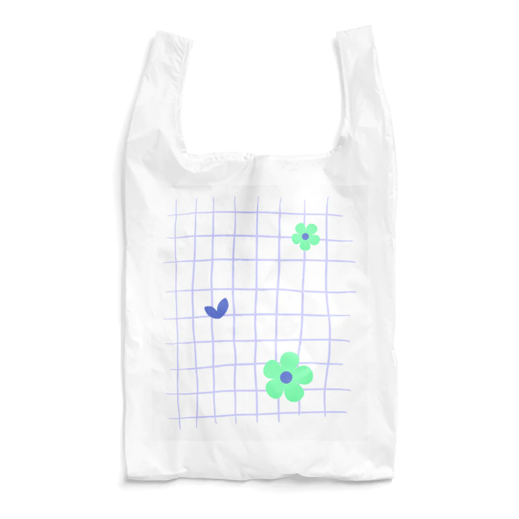 sansamのgrid flower Reusable Bag