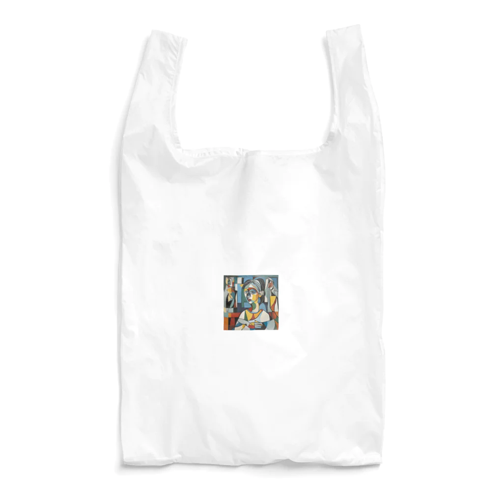 レトロゲームイラストのピカソ風芸術的アートグッズ Reusable Bag