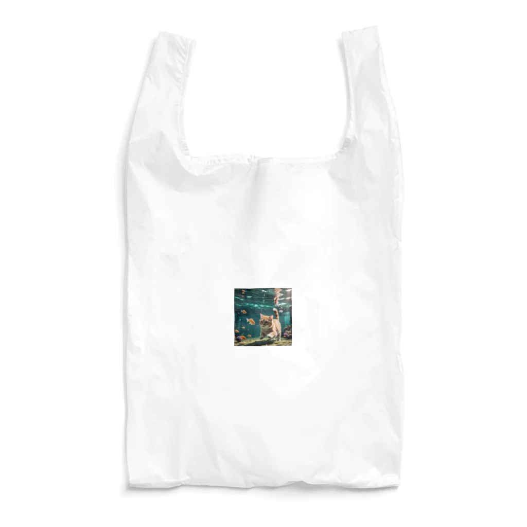 sion1010の泳ぐ猫グッズ Reusable Bag