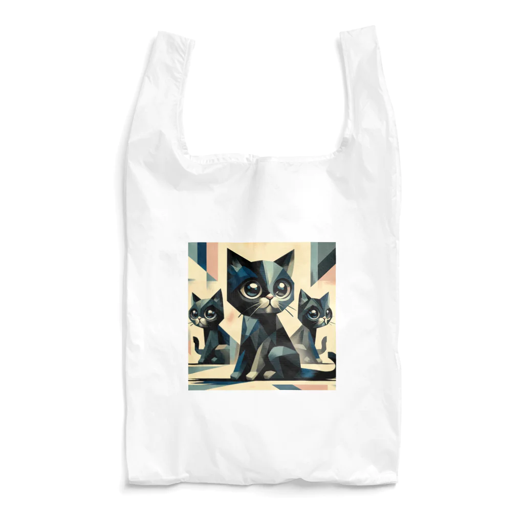 スタイル112の黒猫　キュビズム01 Reusable Bag