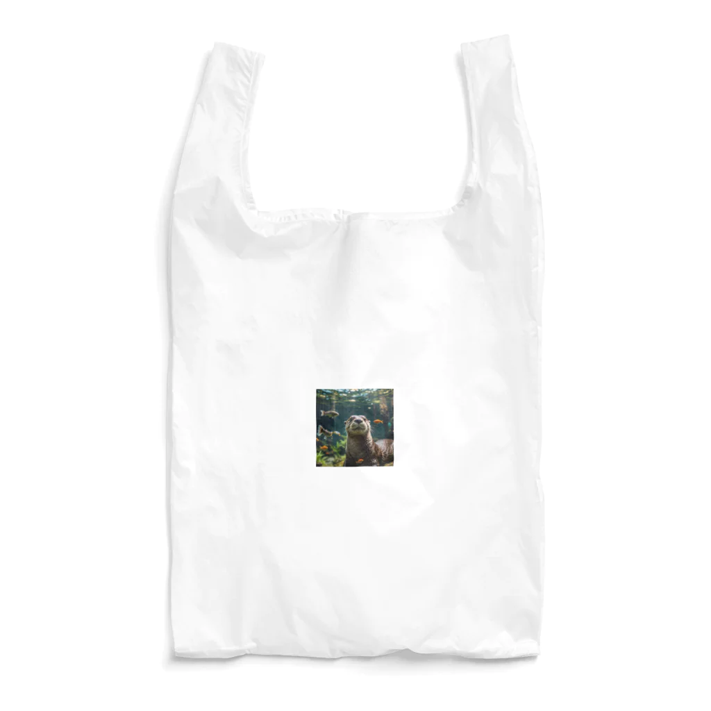 kawausonの水中で気ままに泳ぐ愛らしいカワウソ Reusable Bag