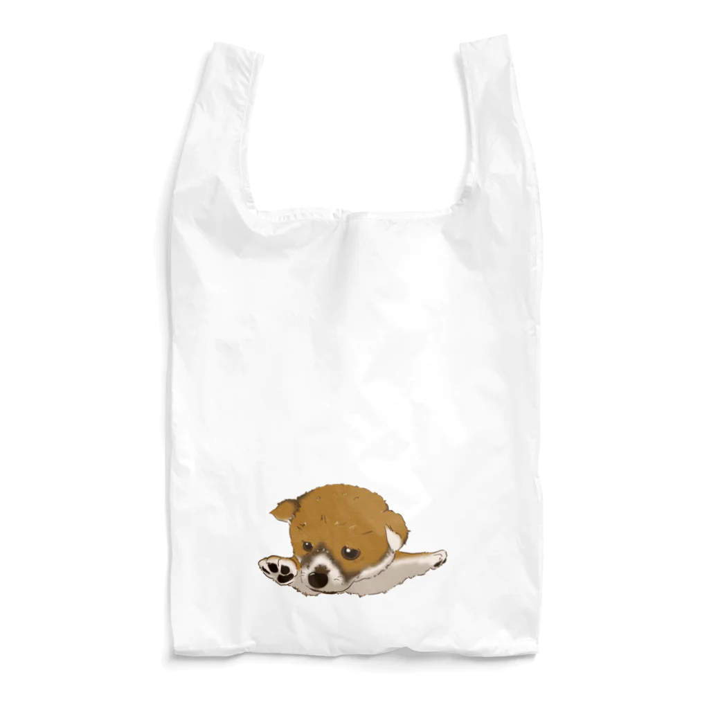 WANPU  by YUn.の飛行機ポーズ　柴　カラー版 Reusable Bag