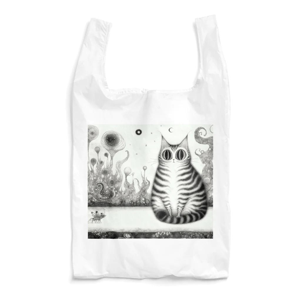 暴走三輪車のクリクリおめめの不思議猫ちゃん Reusable Bag