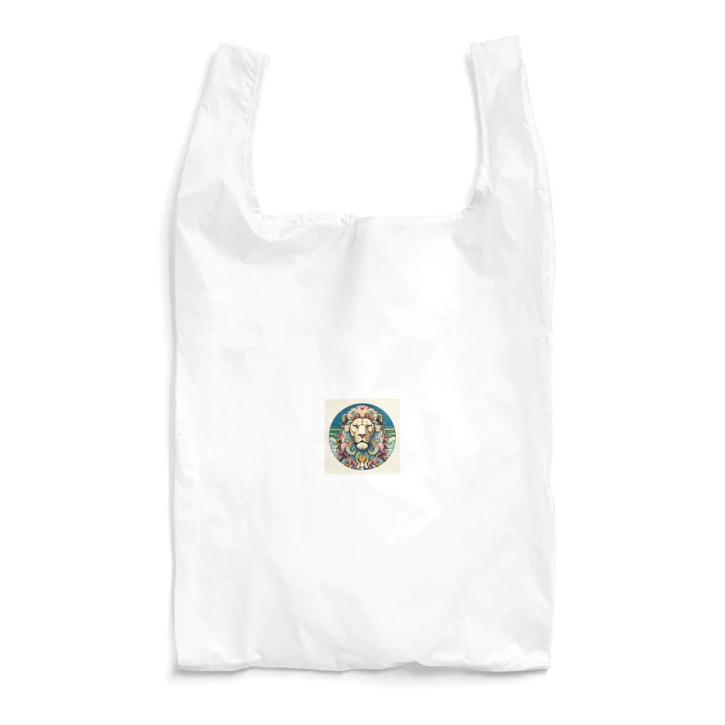 chaochao0701の浮世絵風　ライオン（顔）"Ukiyo-e style lion (face)."  "浮世繪風格的獅子（臉）。" Reusable Bag