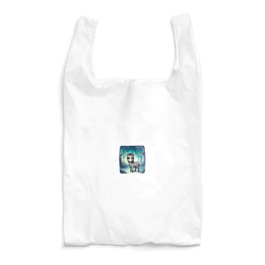 たんたん狸の不気味で可愛い森の不気味で可愛いシマウマ001 Reusable Bag