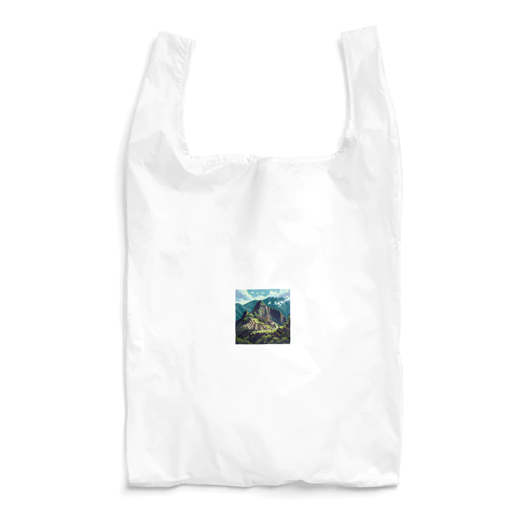 Pixel Art Goodsのマチュピチュ遺跡（pixel art） Reusable Bag