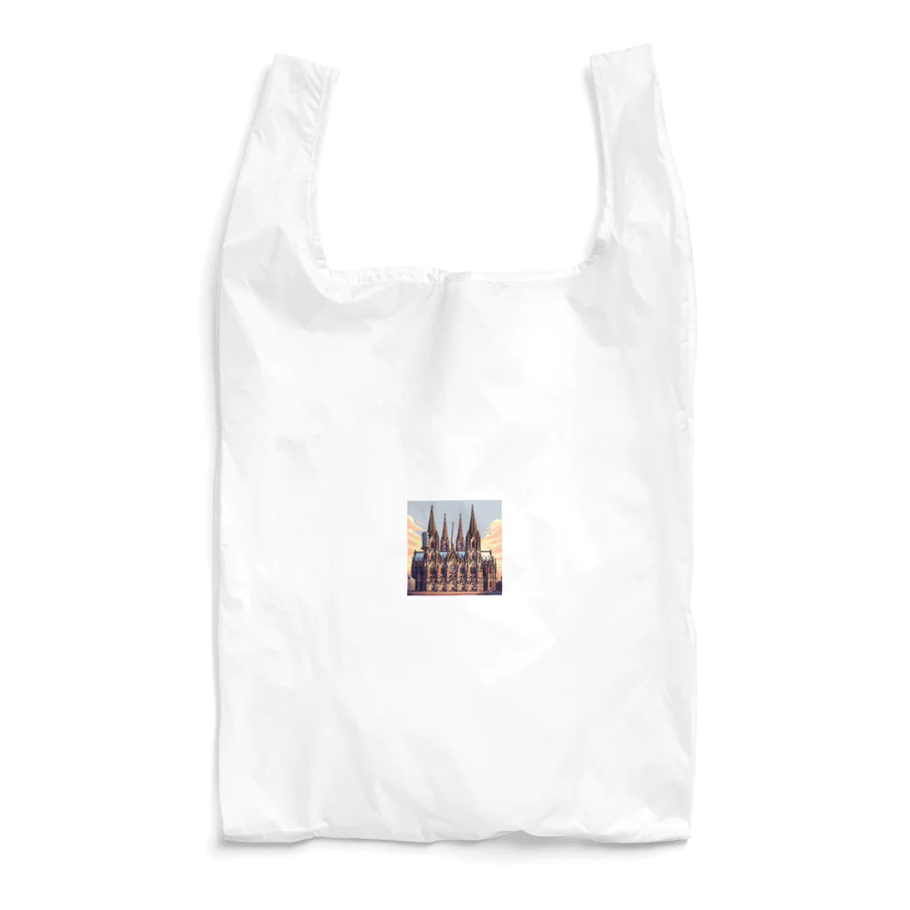 Pixel Art Goodsのケルン大聖堂（pixel art） Reusable Bag