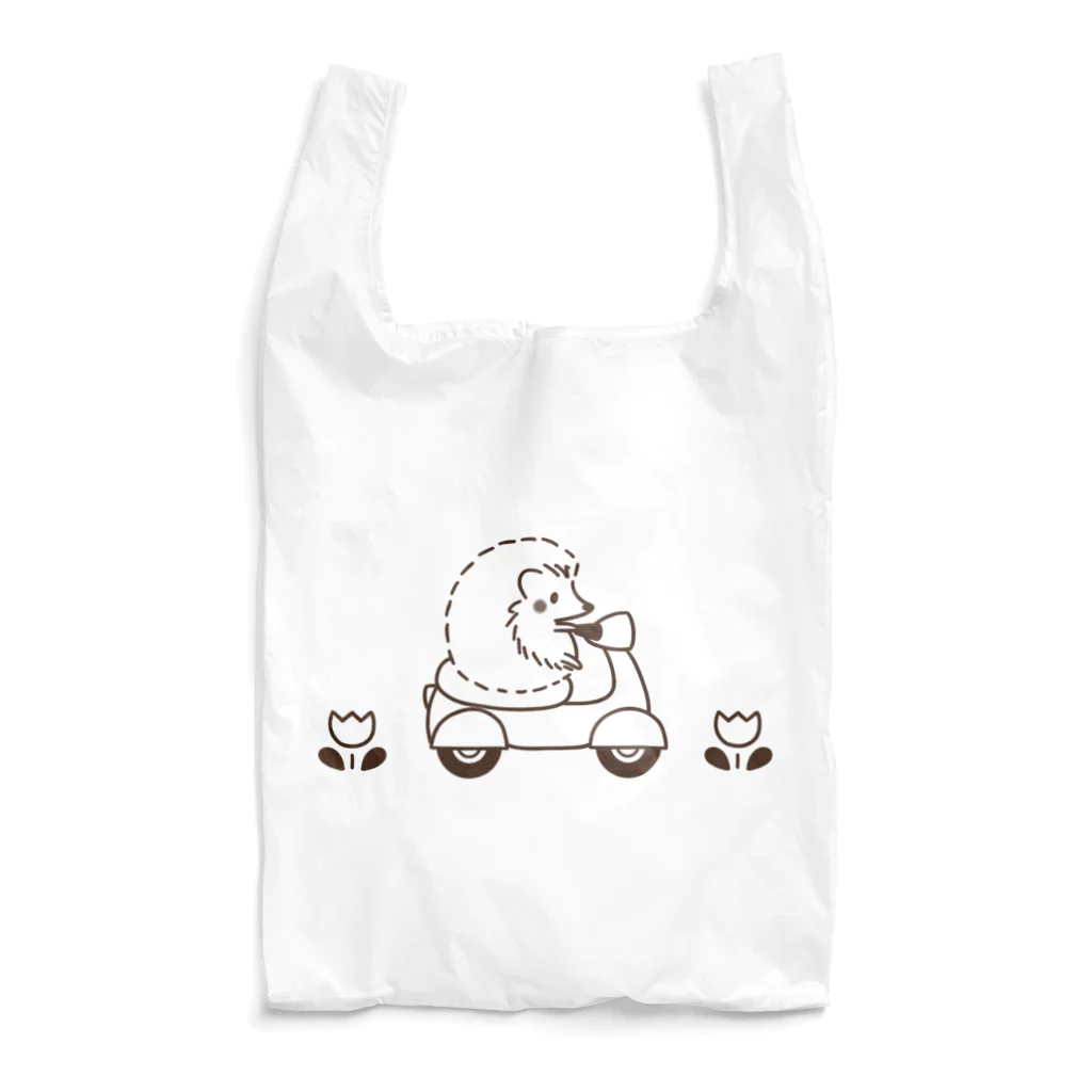 lemonysnow/ハリネズミグッズのハリネズミとバイク Reusable Bag