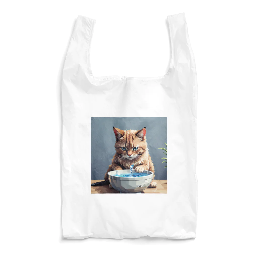 nekoと鉄の水を飲んでいる猫 Reusable Bag