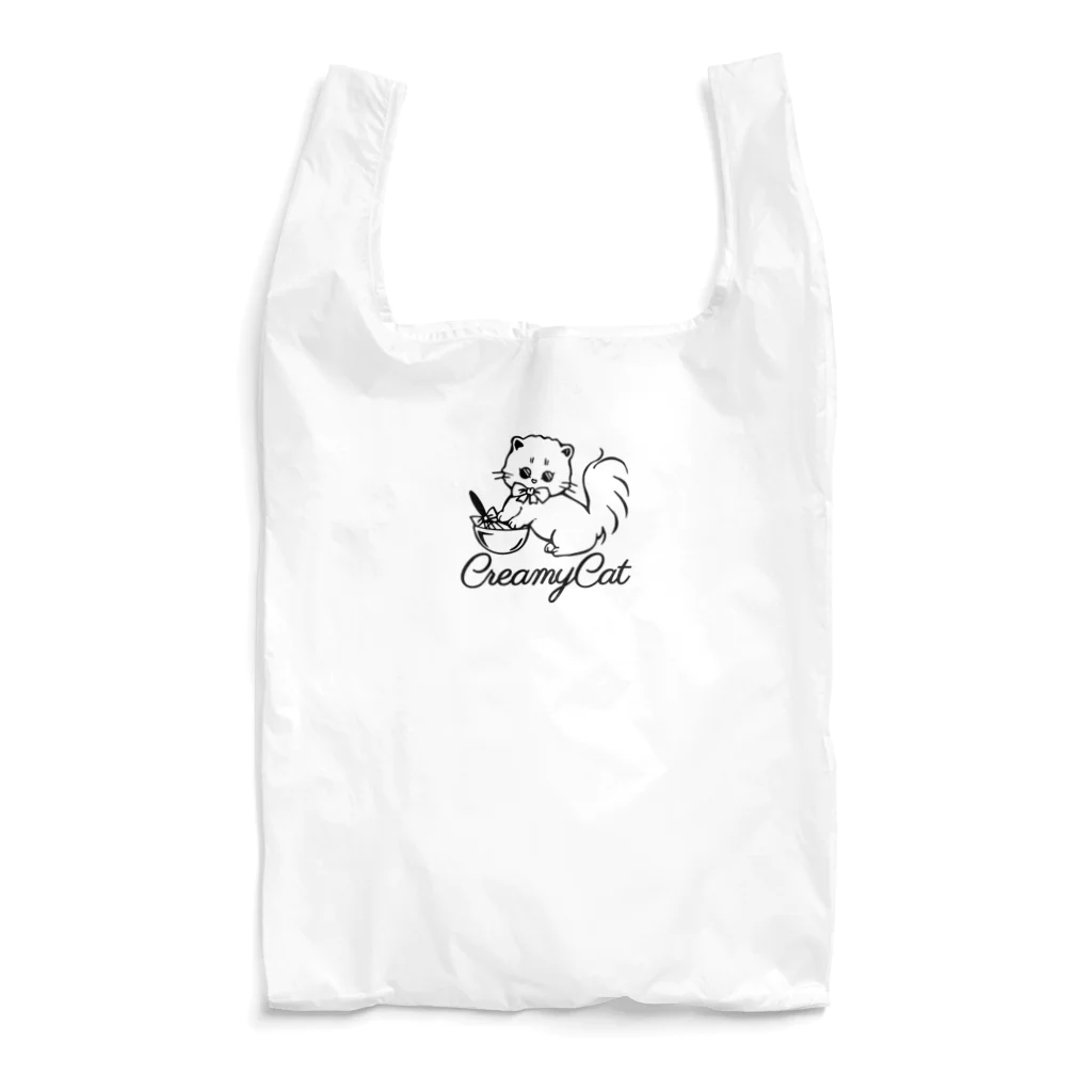 お砂糖と白い猫　creamy catのcreamy catの白猫ちゃん Reusable Bag