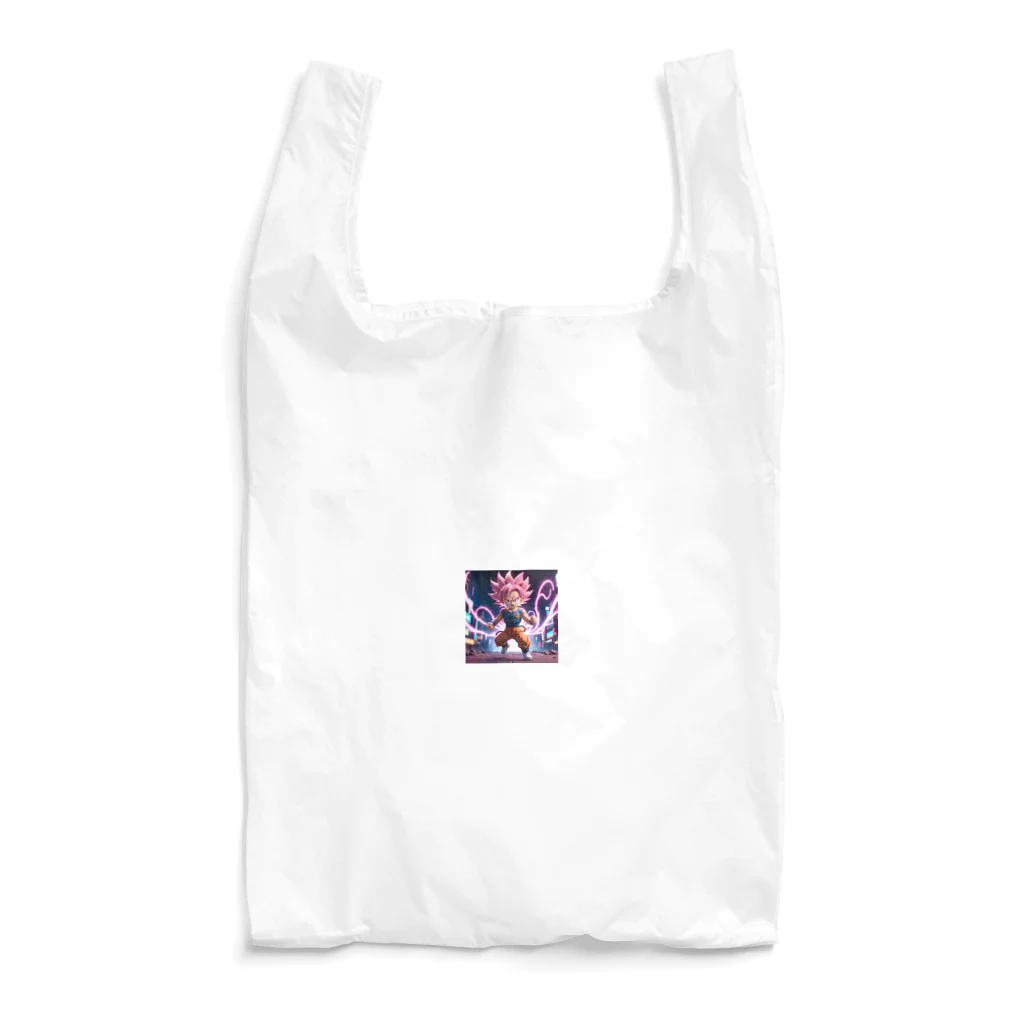 kaz_new9のピンクの髪の毛のおとこの子 Reusable Bag