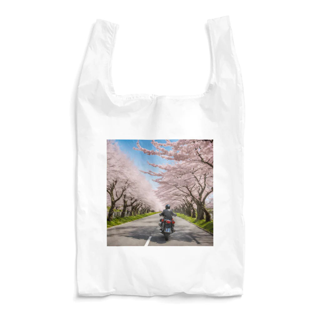 the blue seasonの春の息吹と共に - 桜のトンネルを駆ける Reusable Bag