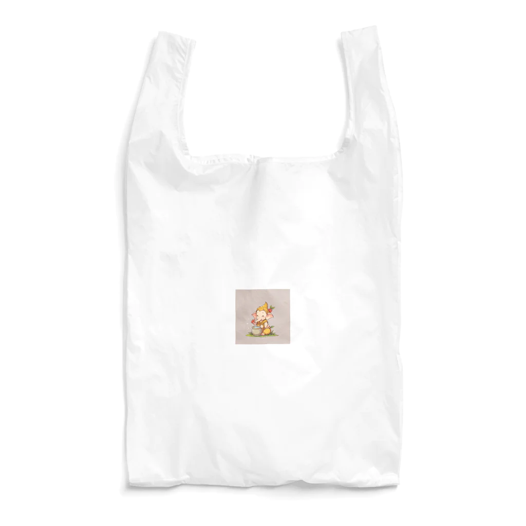 ganeshaのかわいいガネーシャの水やり花 Reusable Bag