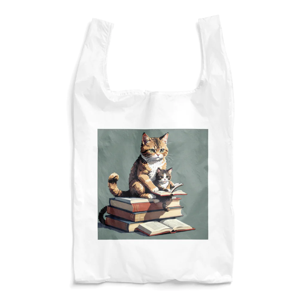 三毛猫shopの本を読む猫 Reusable Bag