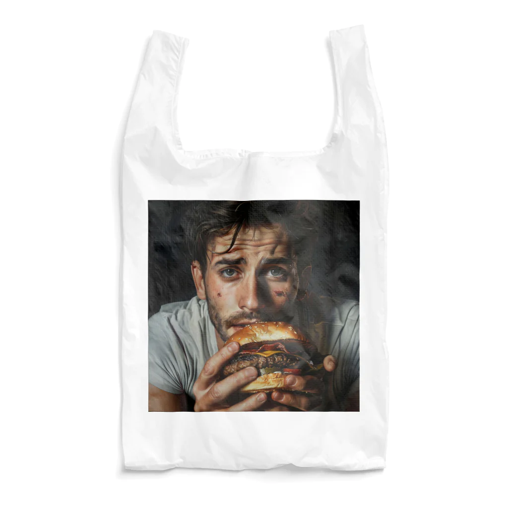 AQUAMETAVERSEのハンバーガーと男　エンジェル717 2065 Reusable Bag