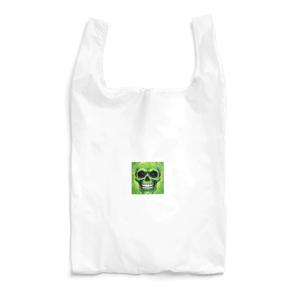 norimitu-の恐怖の緑髑髏グッズ Reusable Bag