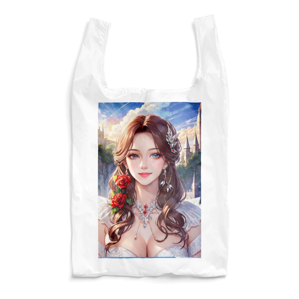 AQUAMETAVERSEの赤い薔薇の髪飾りがステキな王女　BLUE PLUM  691 Reusable Bag