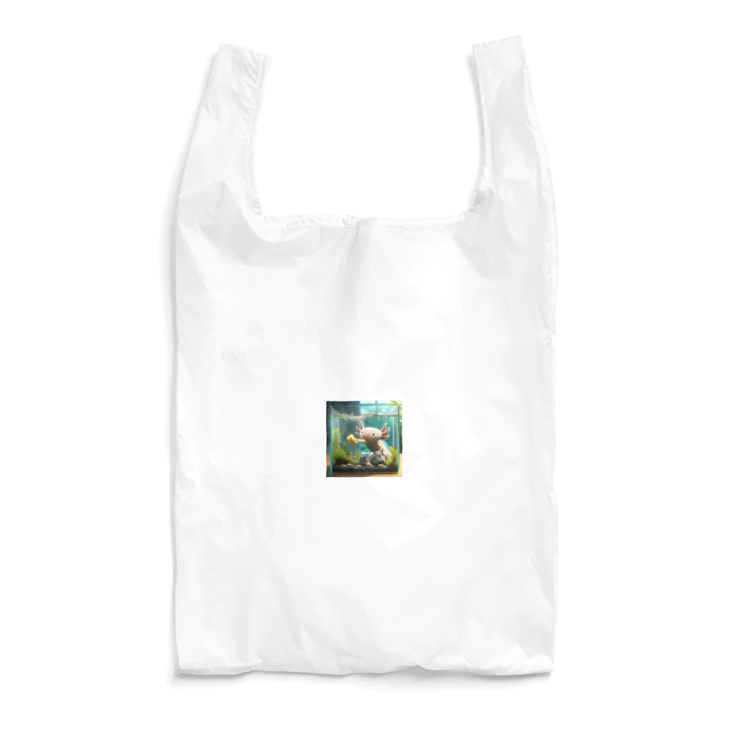 adjustの水槽の掃除をしているウーパールーパー Reusable Bag