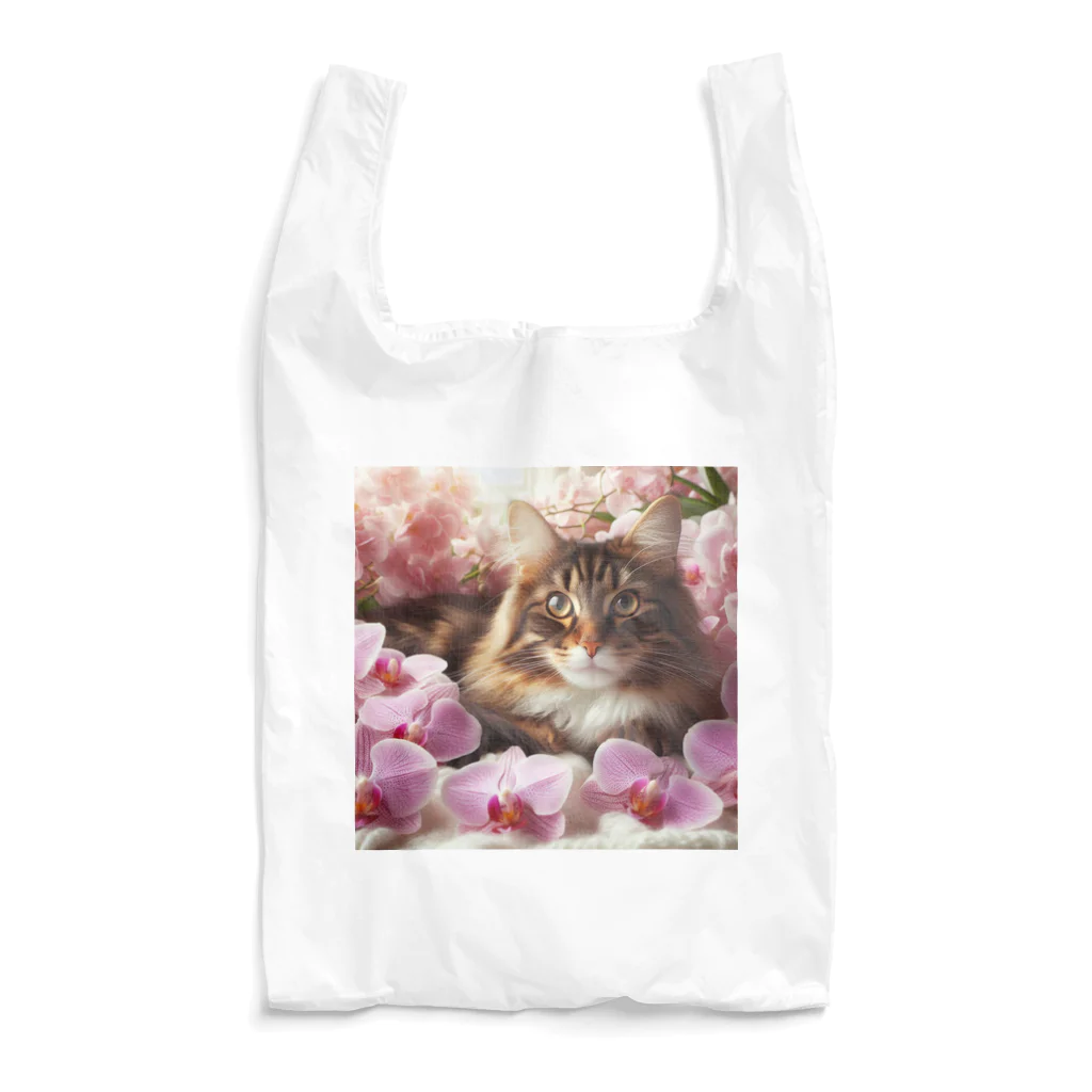 Y m @Y's shopの猫と胡蝶蘭 Reusable Bag