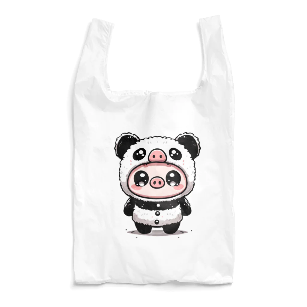 着ぐるみアニマル×けーのパンダの着ぐるみを着たブタ Reusable Bag