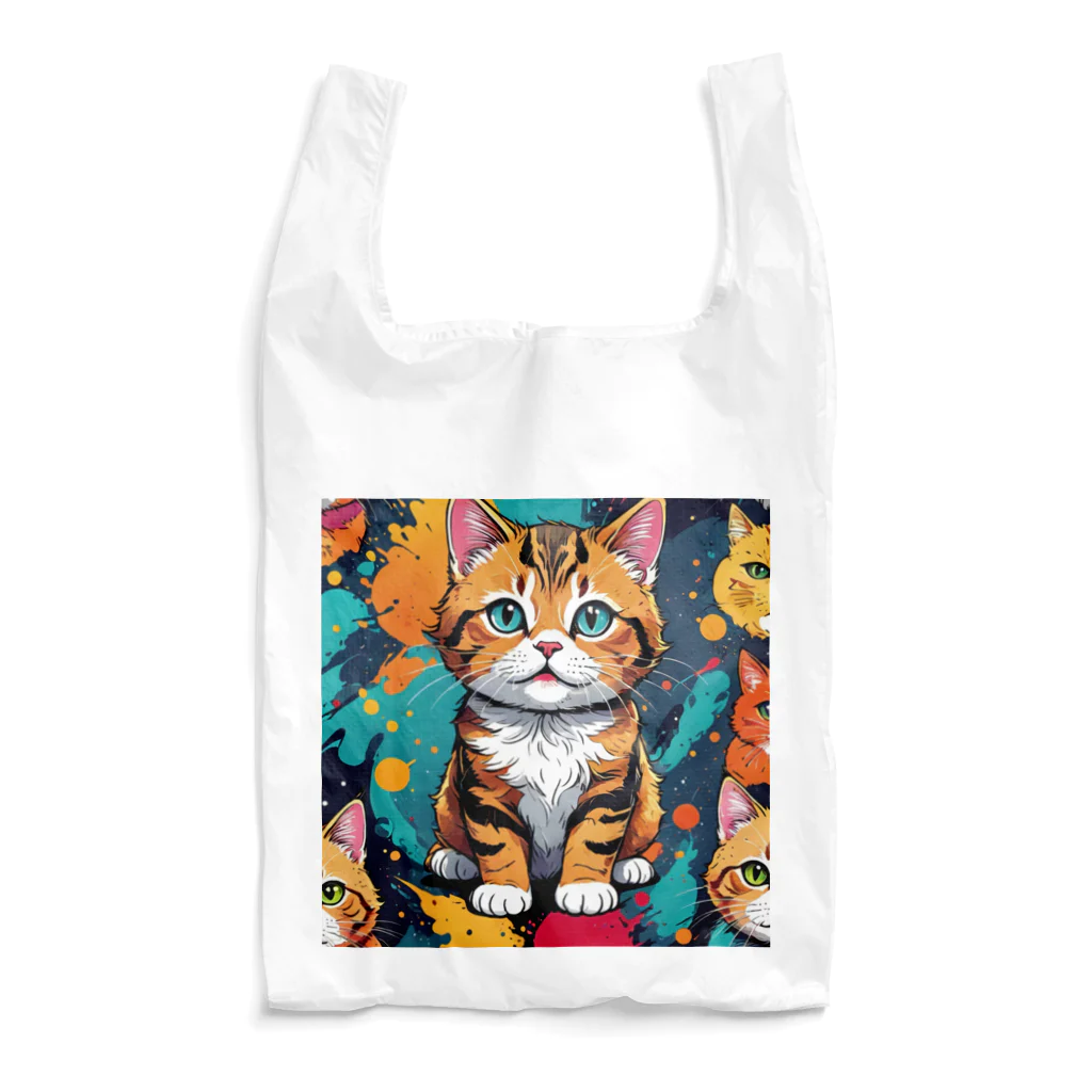 猫だらけの見つめるトラ猫 Reusable Bag