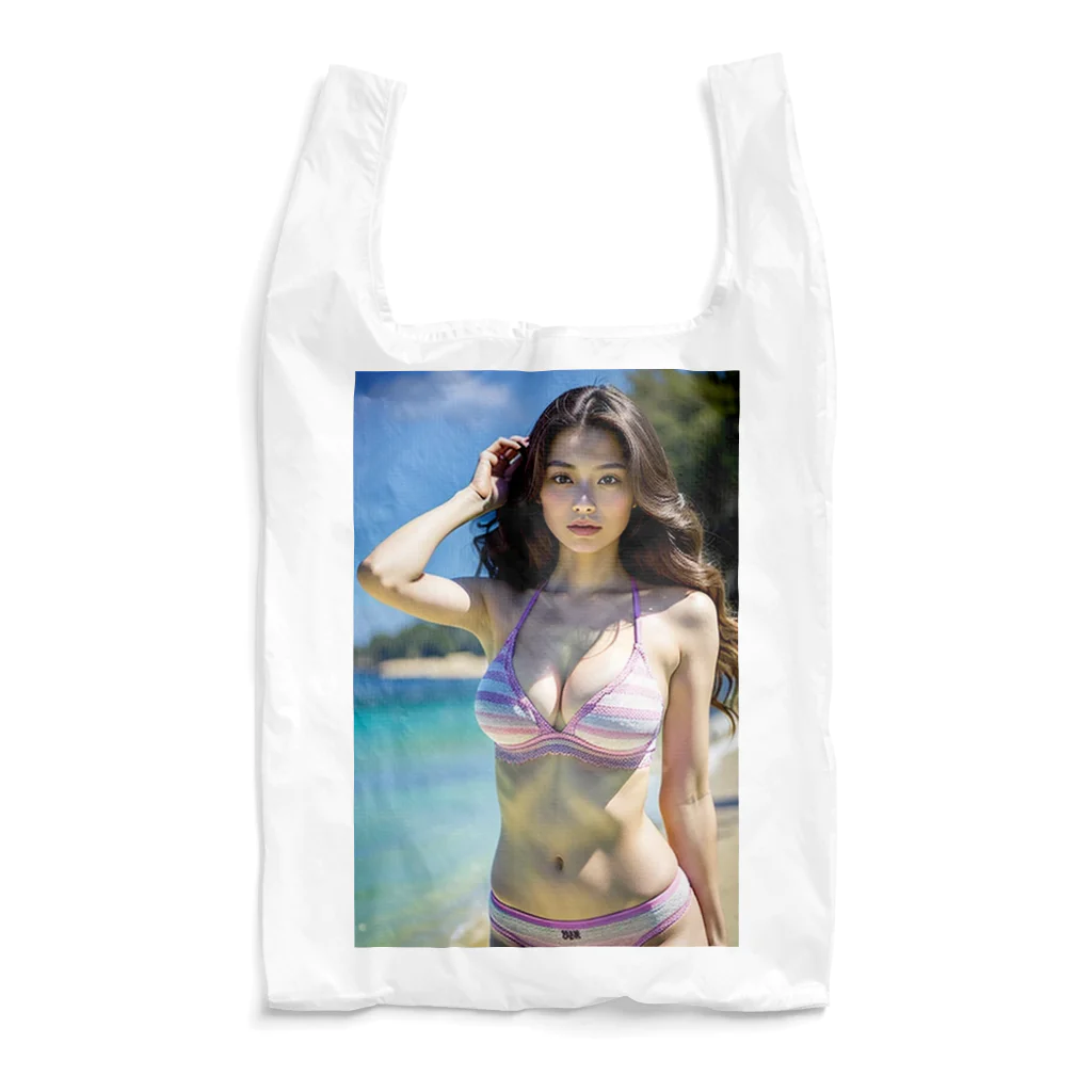 AI美女大好きクラブの「海辺の恋模様: AI美女のビーチウェア・ファンタジー」vol251 Reusable Bag