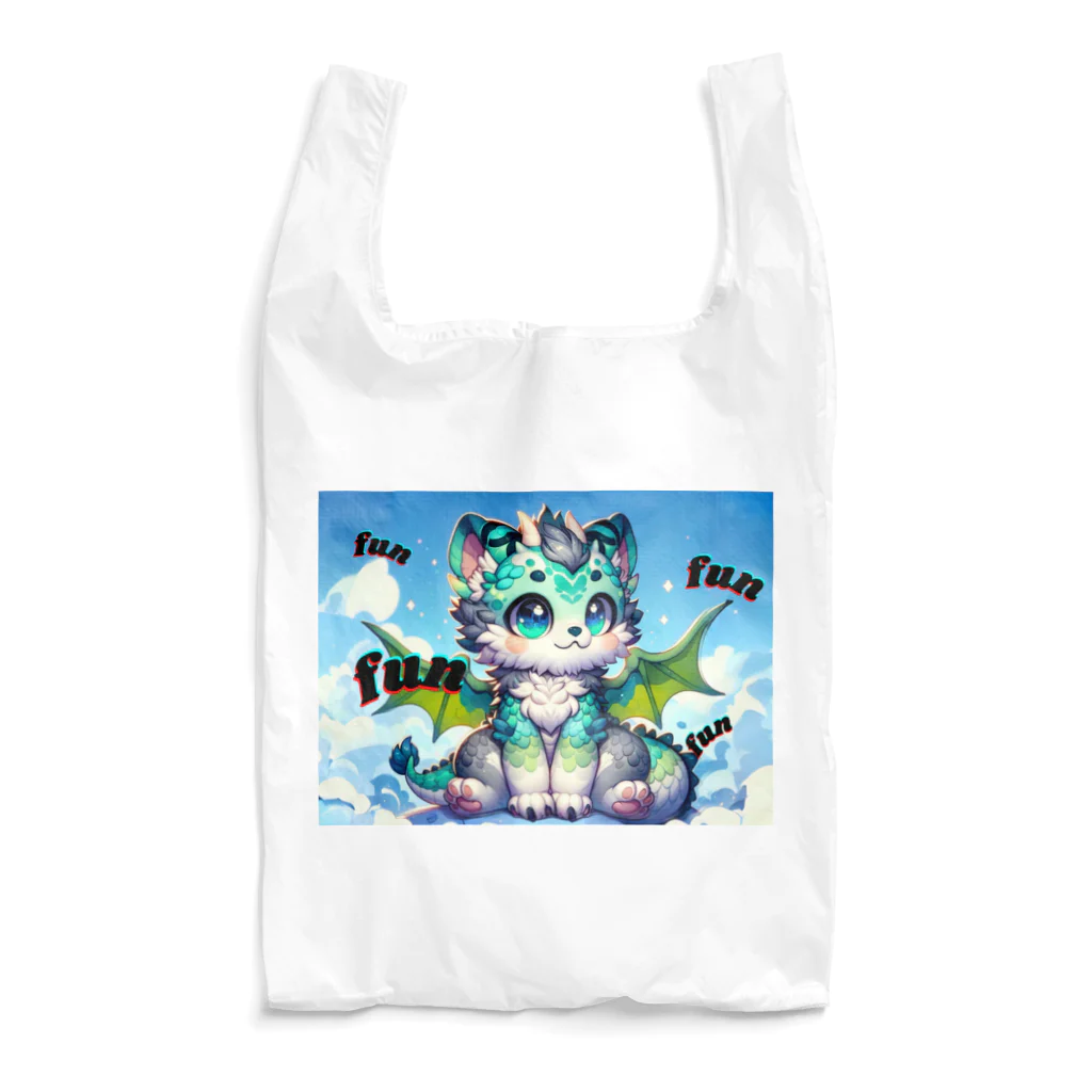 ドラにゃん🐾のグリーンドラニャン  Reusable Bag