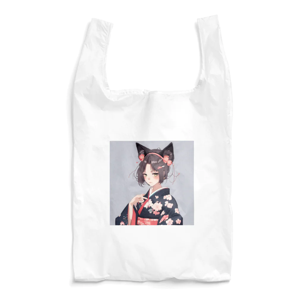 ショコラの和服に獣耳 Reusable Bag