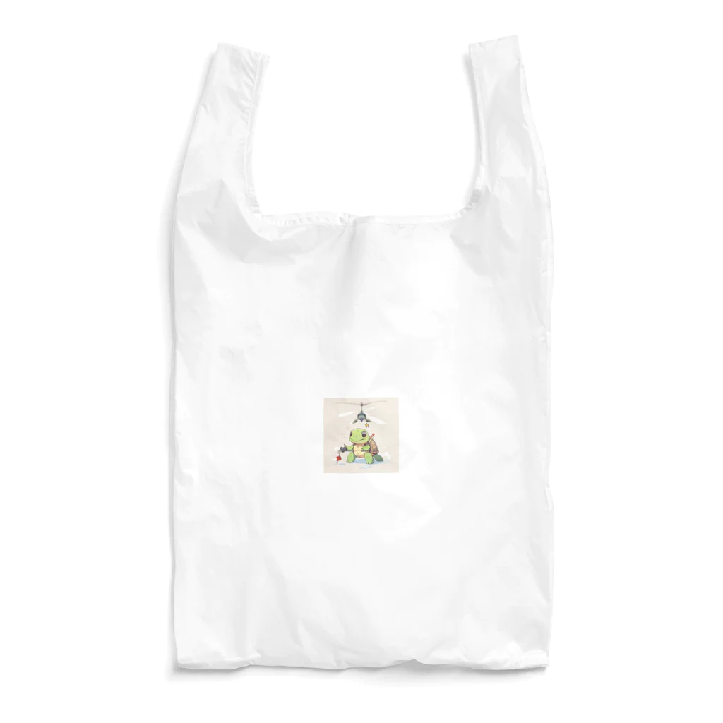 ganeshaのおもちゃのヘリコプターでかわいいカメに会おう Reusable Bag