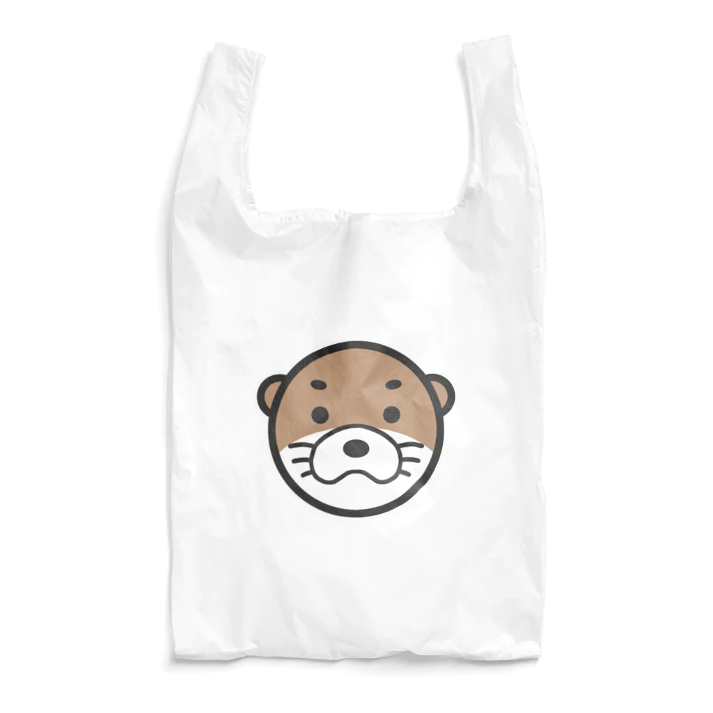 カワウソ グッズ 工房の丸顔カワウソ ロゴ Reusable Bag