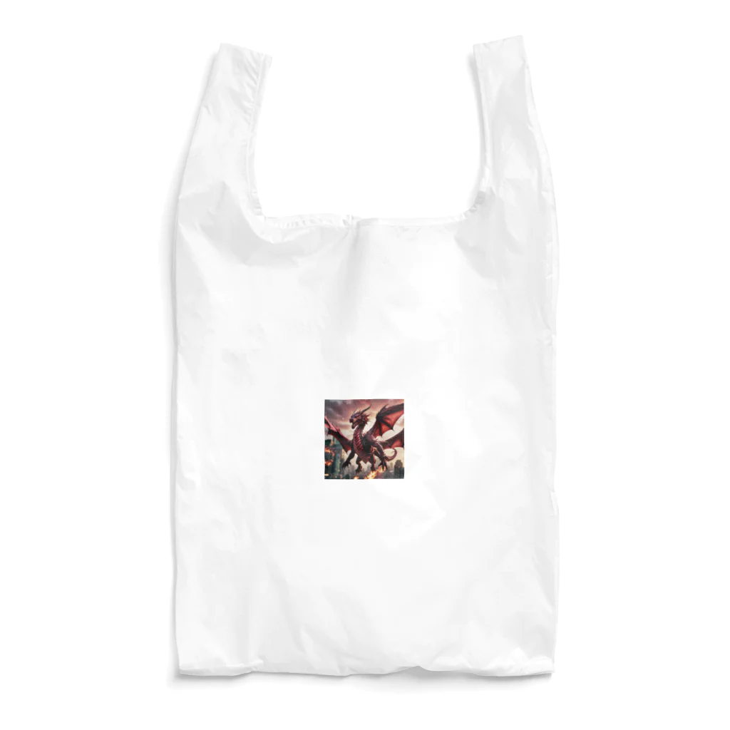 幻想都市の真紅のドラゴン Reusable Bag