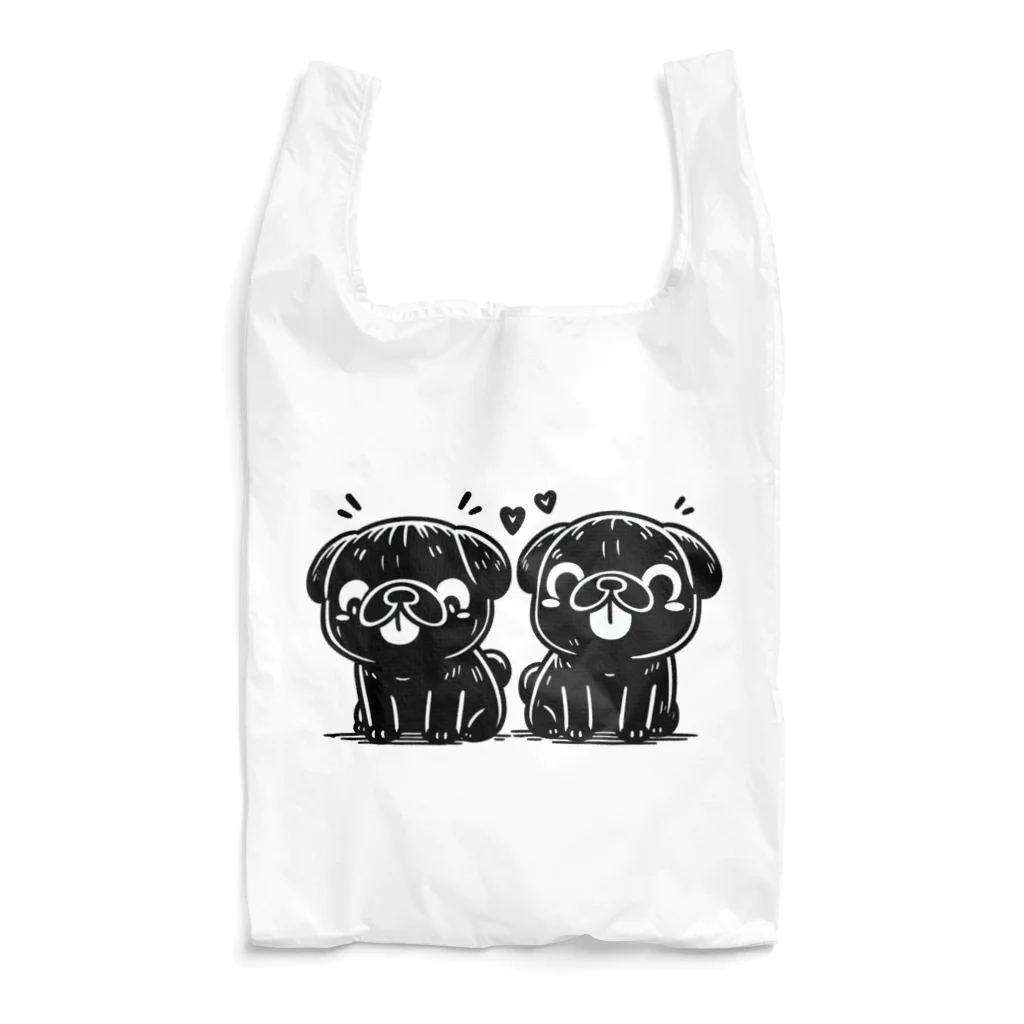 ブヒーズのtwin pug Reusable Bag