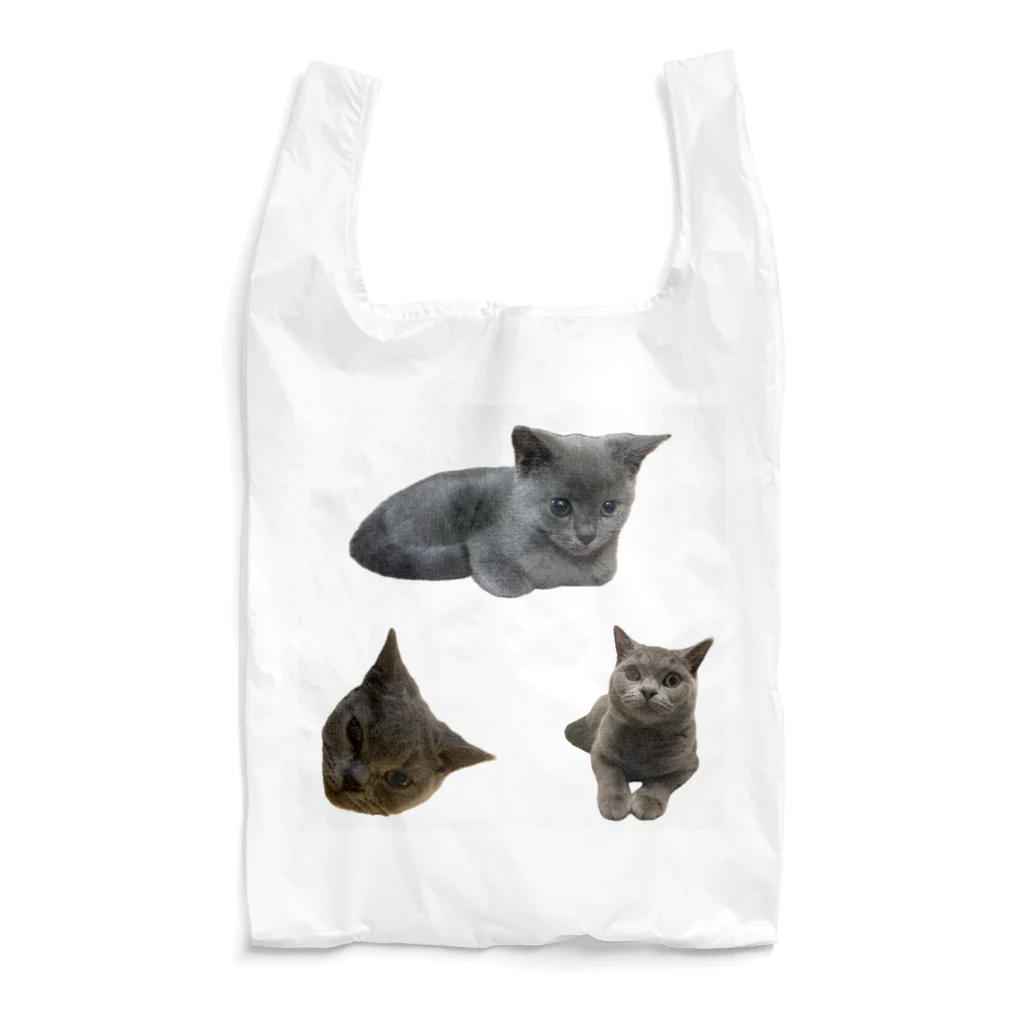 うちの猫ちゃんたちのるうなトライアングル♻️_No.1 Reusable Bag